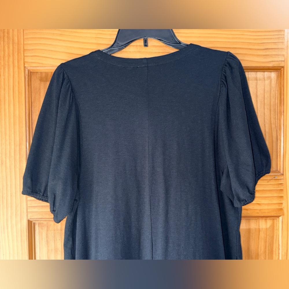 NWT J. Jill Women’s Embroidered, Split Neck, Puff Sleeve w/Pockets Shift Dress-S - Picture 12 of 16